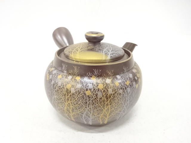 作家物　樹木絵　急須